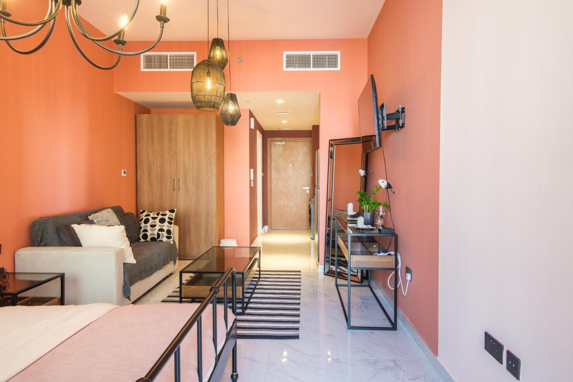 Poolside Charm Apartman Abu Dzabi Kültér fotó