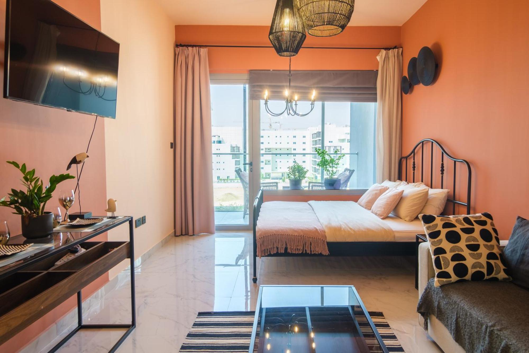 Poolside Charm Apartman Abu Dzabi Kültér fotó
